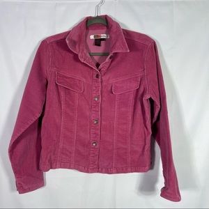 Live A Little, Pink Corduroy Jacket. Size Medium. In excellent condition!